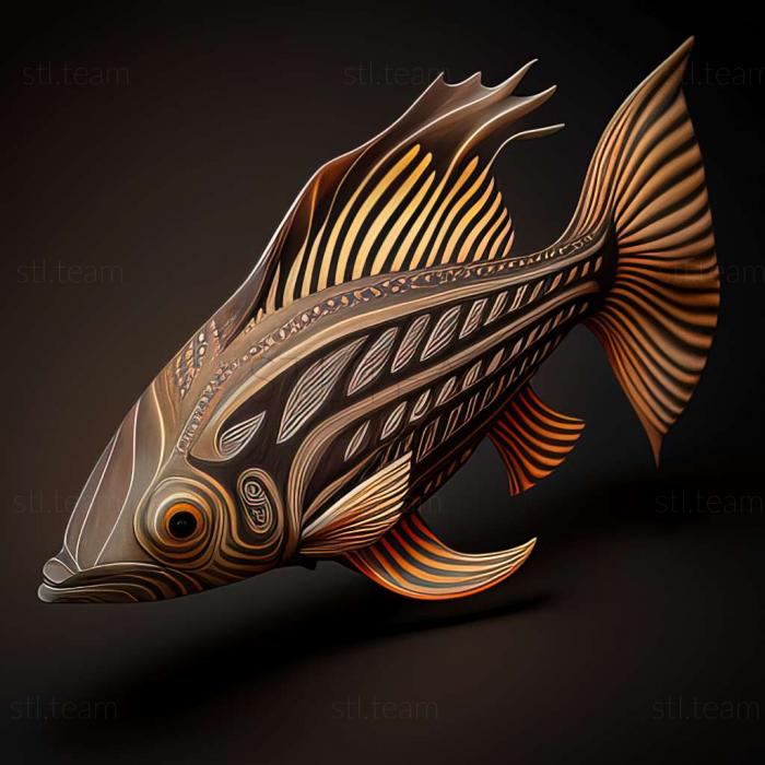 3D model Striped  tailed dianema fish (STL)